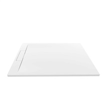 Rectangle shower tray with rectangle drainer & cover, without legs, cast marble