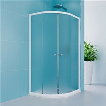 Sprchový set Kora Lite se sprchovou vaničkou nebo žlabem, čtvrtkruh, 90 cm, bílý, Grape