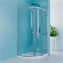 Quadrant shower enclosure Kora Lite, 90 cm, R550, chrom ALU, transparent glass