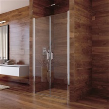 Sprchové dveře, Lima, dvoukřídlé, lítací, chrom ALU, sklo