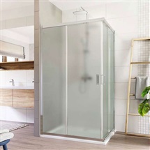 Shower enclosure, LIMA, rectangle, 90x80 cm, chrom ALU, Glass Point