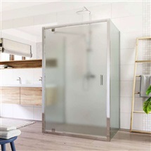 Sprchový kút LIMA, štvorec,pivotové dvere, 2x bočná stena, chróm ALU, sklo Point 6mm