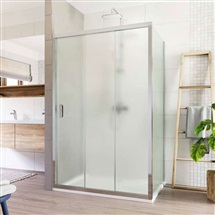 Shower enclosure, Lima, rectangle, 90 x 120 cm, chrome ALU, Point glass