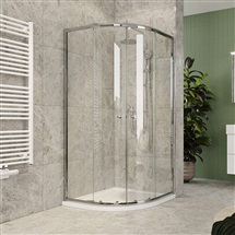 Sprchový kout, Kora Lite, čtvrtkruh, 80 cm, R550, chrom ALU, sklo Čiré