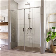 Lima sprchové dveře zasunovací, čtyřdílné, chrom ALU, sklo čiré 6 mm, EC