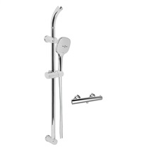 Shower set with thermostatic mixer