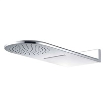 Top head shower with waterfall, round 600x251mm, nerez