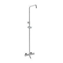 Thermostatic wall-mounted bath mixer with shower set without accessories(head shower, hand shower)
