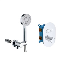 Bath set with thermostatic concealed mixer, 2-way + shower set