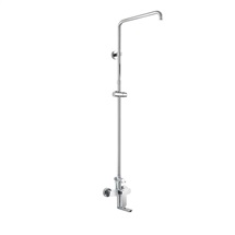 Mada wall mixer with shower set, swivel spout pipe, without accessories