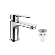 Sink pedestal faucet higher, Zuna, with clic-clac CH03P, chrome