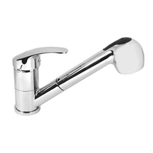 Kitchen pedestal faucet, Sonáta, with pull out shower, chrome