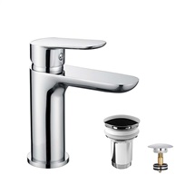 Sink pedestal faucet, Viana, with clic-clac CH03VS, chrome