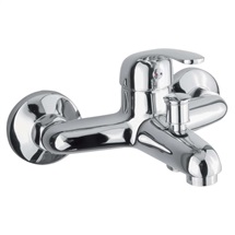 Bath wall mounted faucet, Lila, 100 mm, without accessories, chrome